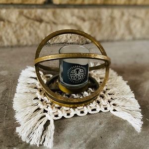 Handmade macrame coaster
